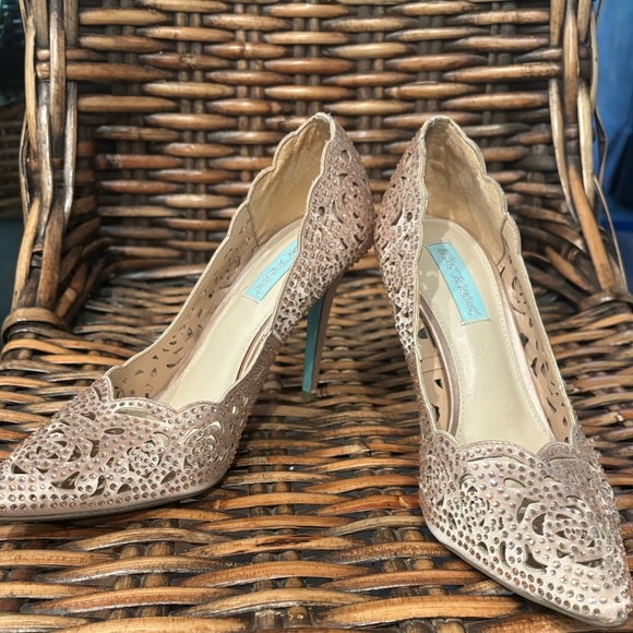 Betsey Johnson Women's Chic Rhinestone Evening Pumps - Picture 9 of 11